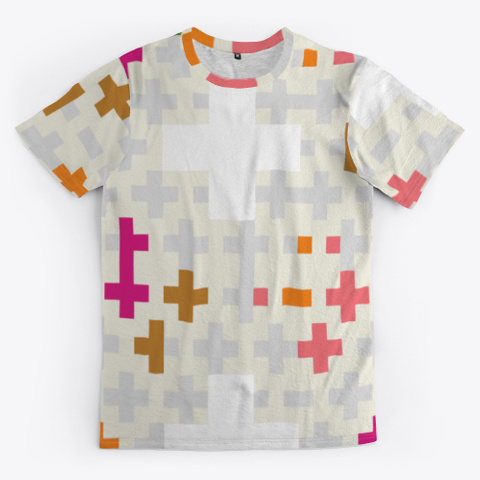 Geometric Abstract Colorful Cross Design Standard Camiseta Front