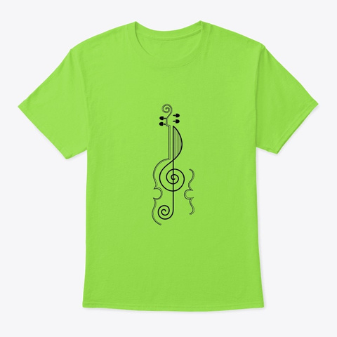 Guitar Music  Lime T-Shirt Front