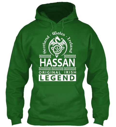 Scotland Wales Ireland Hassan Irish Legend Irish Green T-Shirt Front