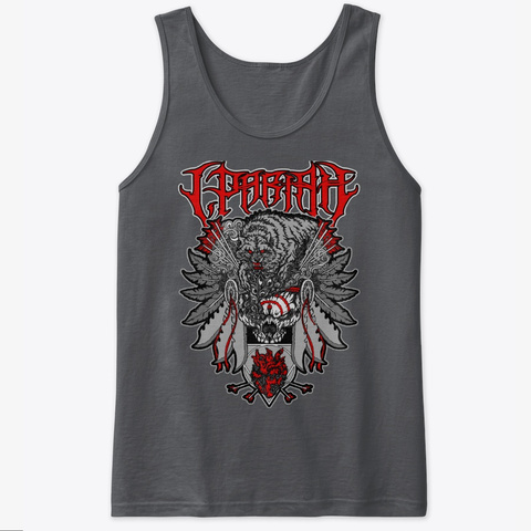 Chief Of Death Tank Charcoal T-Shirt Front