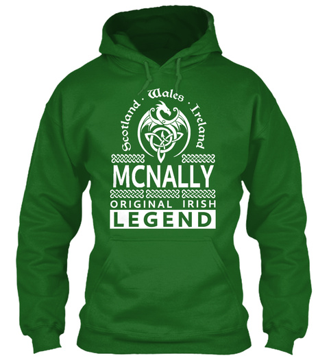 Scotland Wales Ireland Mc Nally Original Irish Legend Irish Green T-Shirt Front