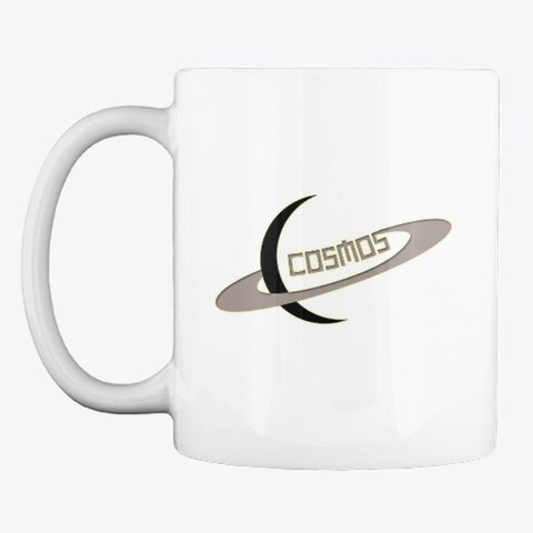 Cosmos Eurobeat Logo On A Mug White T-Shirt Front