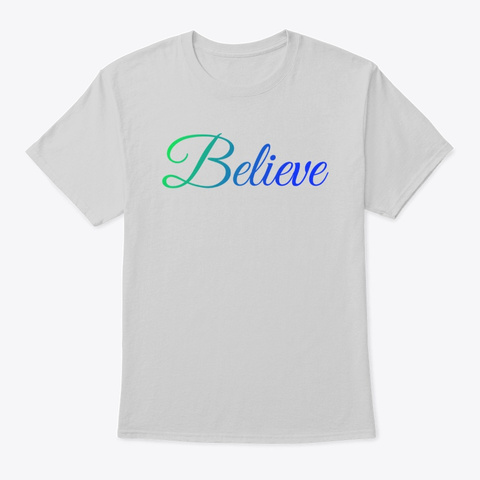 Christmas Holiday Believe T Shirts Light Steel T-Shirt Front