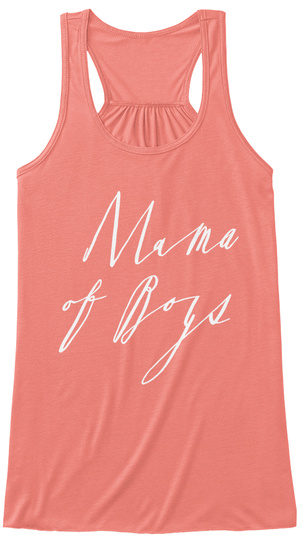Mama Of Boys Coral T-Shirt Front