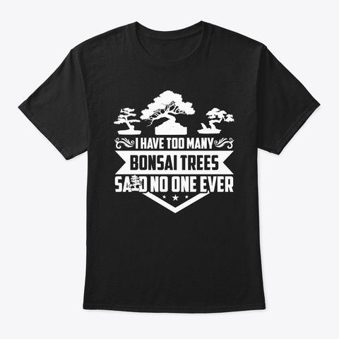 Funny Japanese Bonsai Tree  Bonzie  Black T-Shirt Front