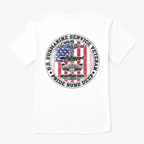 Submarine Service Pride White T-Shirt Back