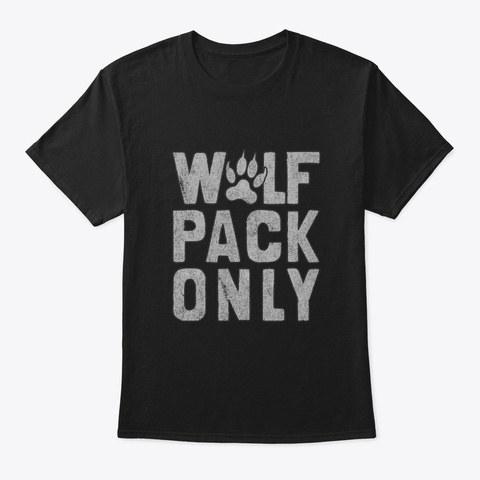 Wolf Pack Only Vintage Black T-Shirt Front
