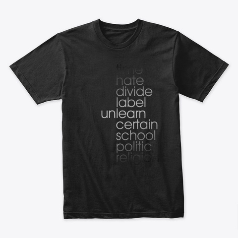Unlearn / Dark Black T-Shirt Front