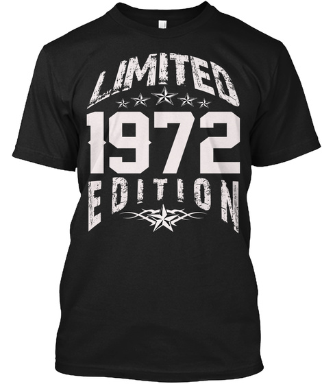 Limited 1972 Edition Black T-Shirt Front