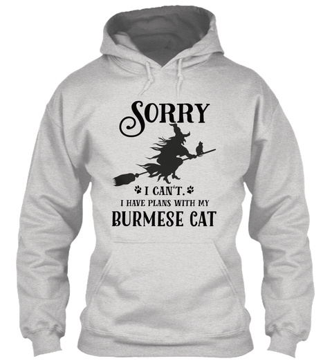 I Have Plans With My Burmese Cat Ash Grey T-Shirt Front