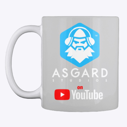 Asgard Studios On You Tube Light Grey T-Shirt Front