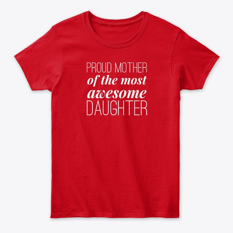 Awesome Daughter Red T-Shirt Front