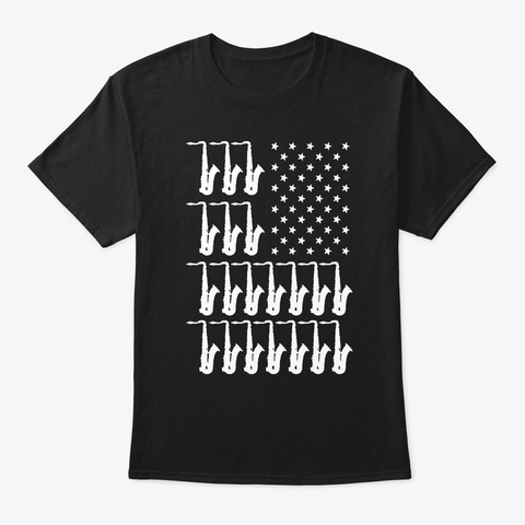 American Saxophone Day  Tshir Black T-Shirt Front