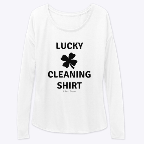 Lucky Cleaning Shirt White T-Shirt Front