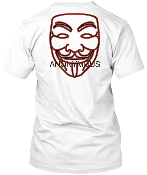 Anonymous White T-Shirt Back