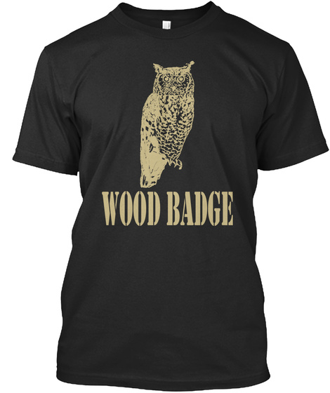 Wood Badge Black T-Shirt Front