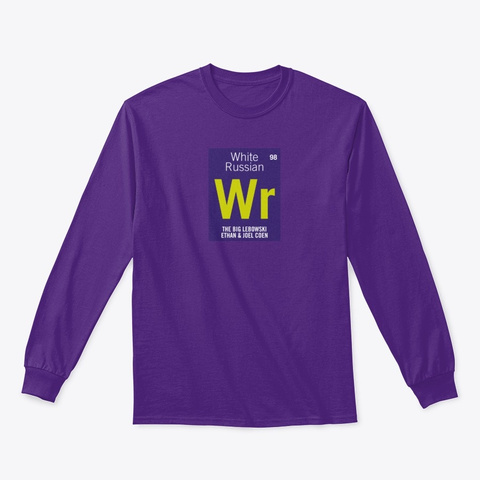 Wr – White Russian Purple T-Shirt Front