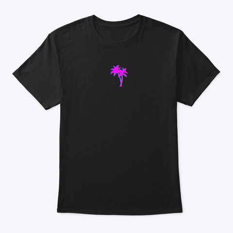Palm Tree T Shirt (Unisex) Black T-Shirt Front