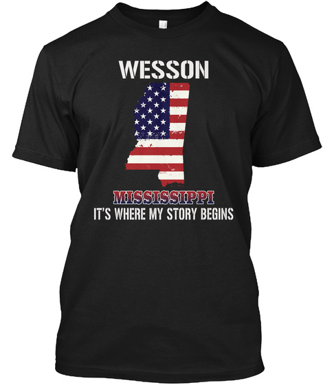 Wesson Ms   Story Begins Black T-Shirt Front