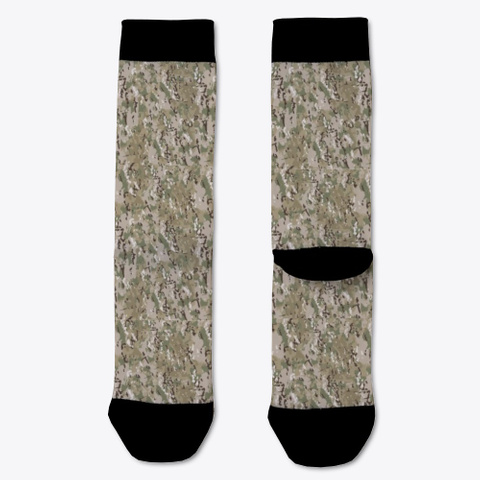 Army Camo Socks White T-Shirt Front