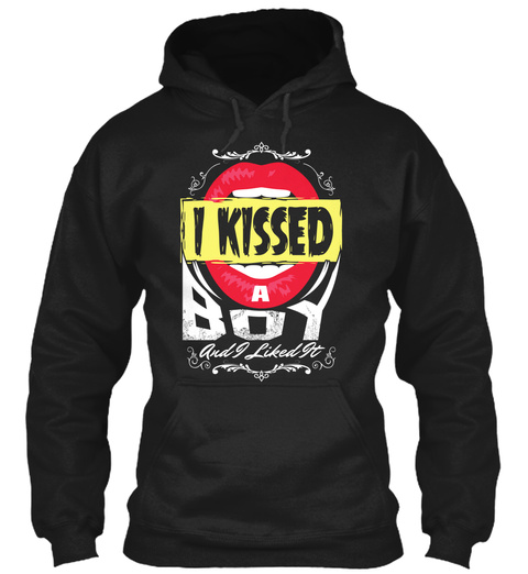 I Kissed A Boy And I Liked It Black Camiseta Front
