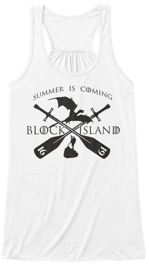 Limited Edition Block Island Summer Gear White T-Shirt Front
