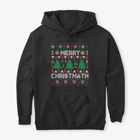 Merry Christmath Holiday Nerd Geeks Black T-Shirt Front
