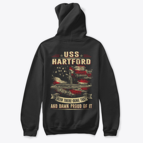 Uss Hartford (Ssn 768) T Shirts Black T-Shirt Back