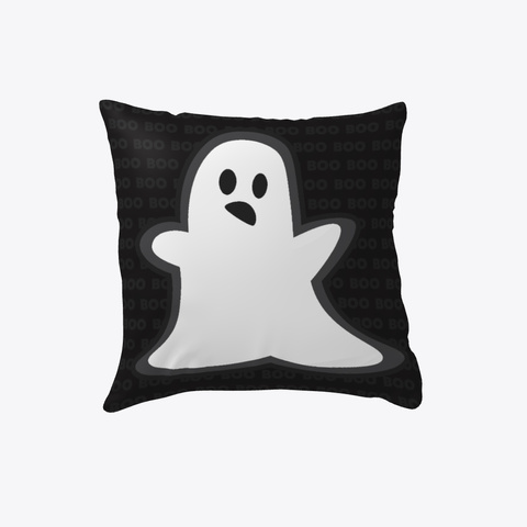 Halloween Throw Pillow Ghost Boo White T-Shirt Front