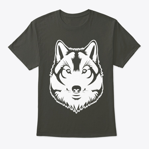 Wolf Face Smoke Gray T-Shirt Front