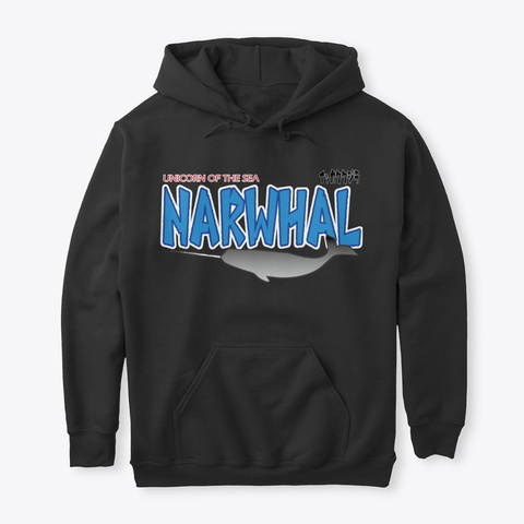 Narwhal Black Maglietta Front