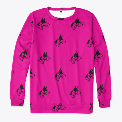 Pink Great Dane Pattern Sweatshirt Standard T-Shirt Front