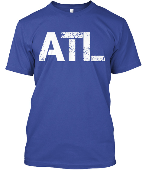 Atlanta Travel T Shirt Deep Royal T-Shirt Front