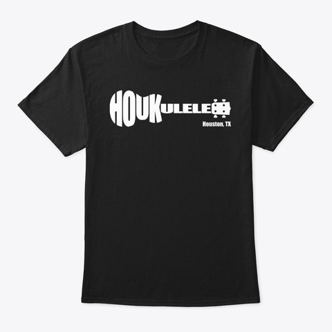 Houkulele T Shirt (White Logo) Black T-Shirt Front