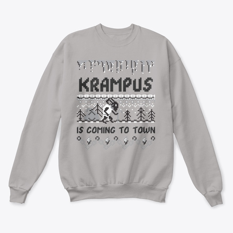 Holidays: Krampus Is Coming Light Steel  T-Shirt Front