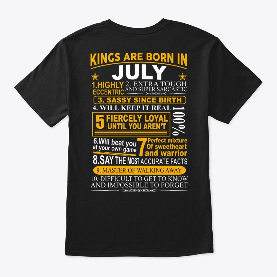 Kings Are Born In July T-Shirt Unisex Tshirt