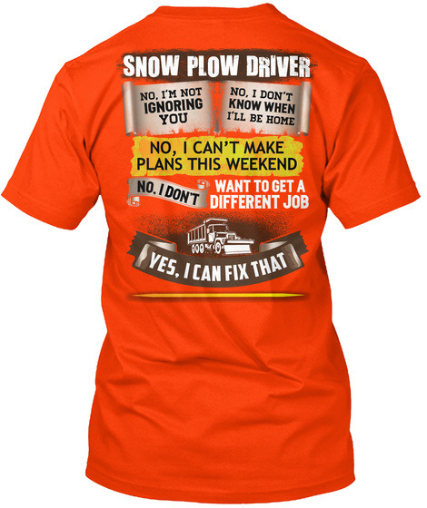 Awesome Snow Plow Driver Shirt