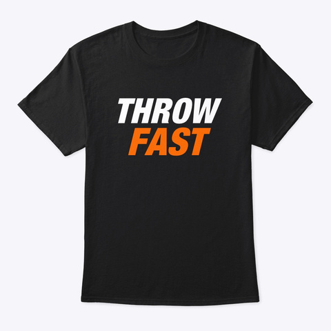 Throw Fast Shirts Black T-Shirt Front