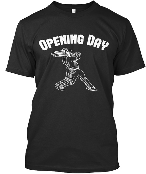 Tshirt Baseball Opening Day Black T-Shirt Front
