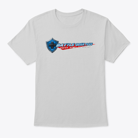 Battle Geek Plus T Shirt Light Steel T-Shirt Front