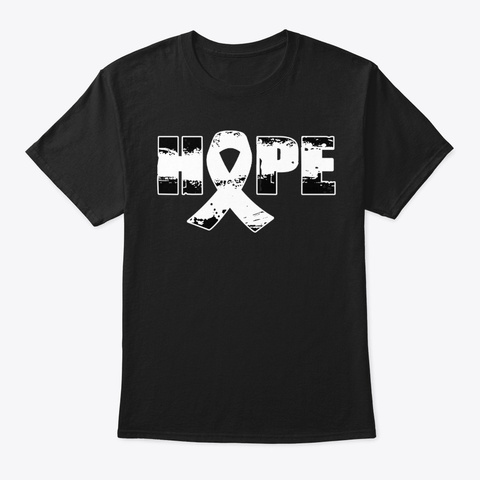 Carcinoid Cancer Awareness Hope Believe Black T-Shirt Front