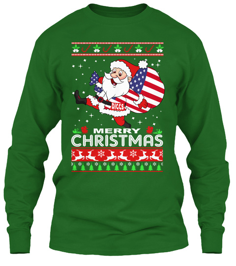 Merry Christmas From Diggs   Irish Green T-Shirt Front
