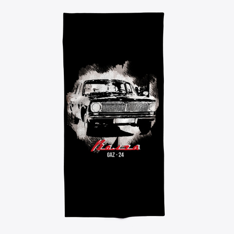 Volga Gaz 24   Beach Towel Black áo T-Shirt Front