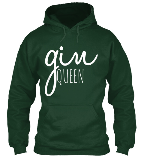 Gin Queen Forest Green T-Shirt Front