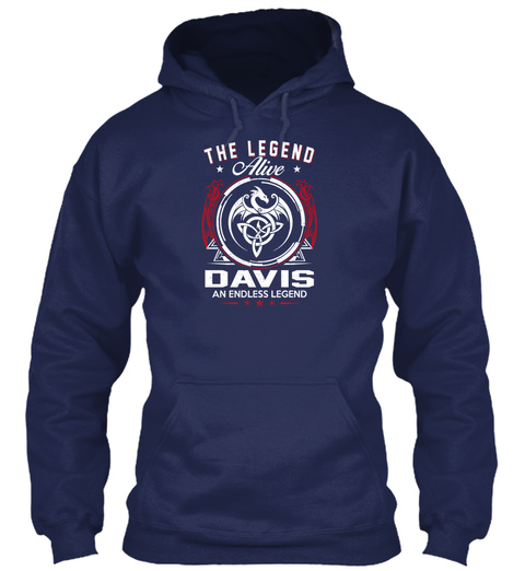 The Legend Alive Davis An Endless Legend Navy T-Shirt Front