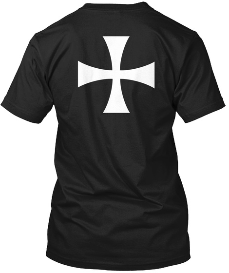Knights Hospitaller Cross Black T-Shirt Back