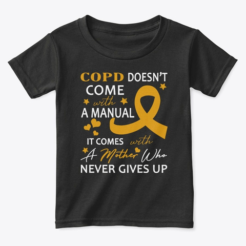 Love Mother Copd Awareness Survivor Hope Black T-Shirt Front