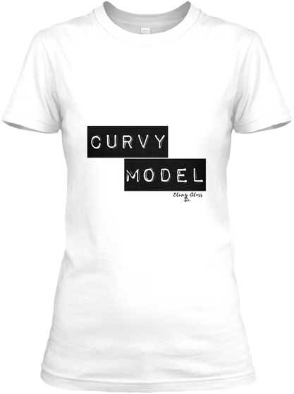 Curvy Model White Women's T-Shirt Front