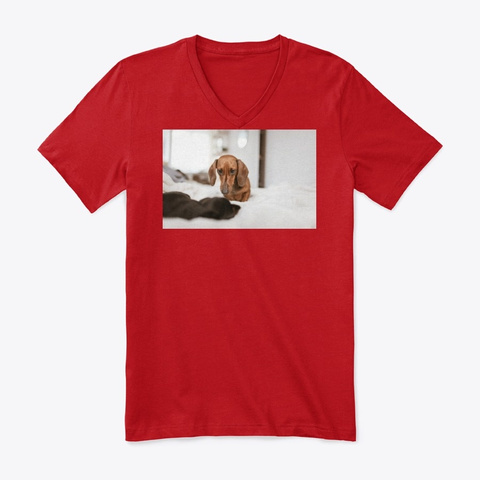 Adorable Dachshund  Red áo T-Shirt Front