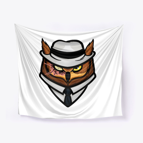 Owl Capone Flag  White T-Shirt Front